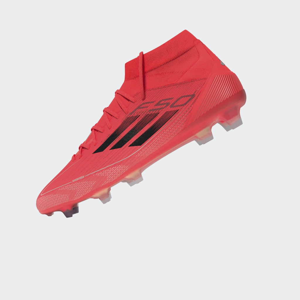 adidas Women's F50 Pro Mid-Cut Firm Ground Boots Turbo/Black/Platin Metallic