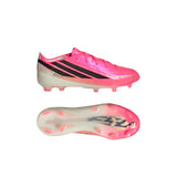 Botines de Fútbol Juveniles adidas F50 Hyperfast Elite para Terreno Firme - Turquesa/Negro/Dorado