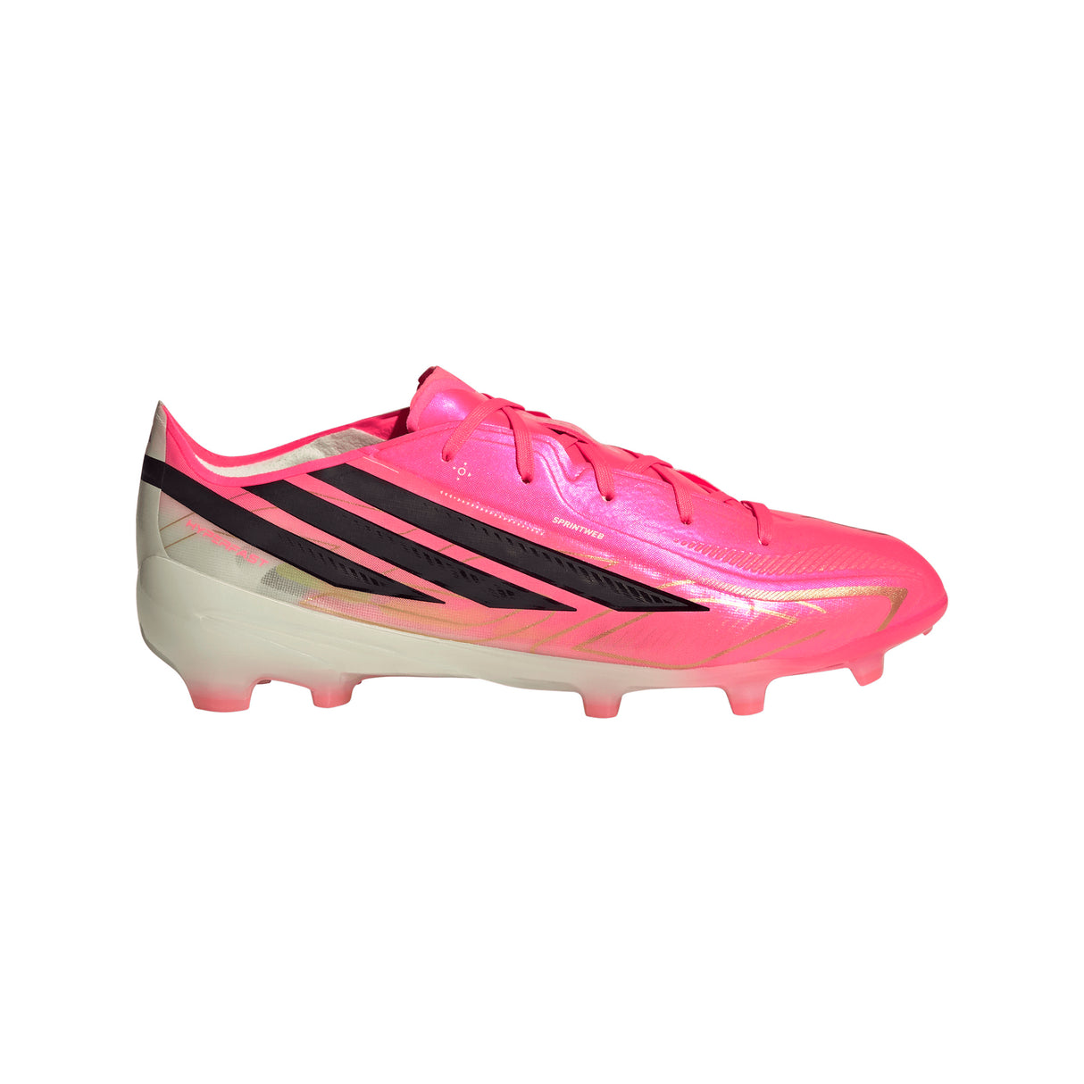 Botines de Fútbol Juveniles adidas F50 Hyperfast Elite para Terreno Firme - Turquesa/Negro/Dorado