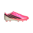 Botines de Fútbol Juveniles adidas F50 Hyperfast Elite para Terreno Firme - Turquesa/Negro/Dorado