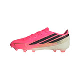 Botines de Fútbol Juveniles adidas F50 Hyperfast Elite para Terreno Firme - Turquesa/Negro/Dorado