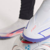 adidas F50 Hyperfast League Laceless Turf Men's Soccer Cleats - White/Purple