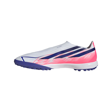 adidas F50 Hyperfast League Laceless Turf Men's Soccer Cleats - White/Purple