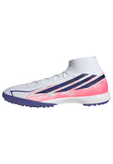 adidas F50 Hyperfast League Mid Turf Men's Soccer Cleats - White/Purple
