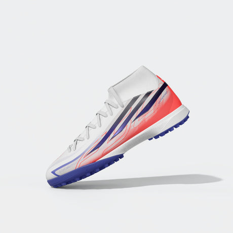 adidas F50 Hyperfast League Mid Turf Men's Soccer Cleats - White/Purple