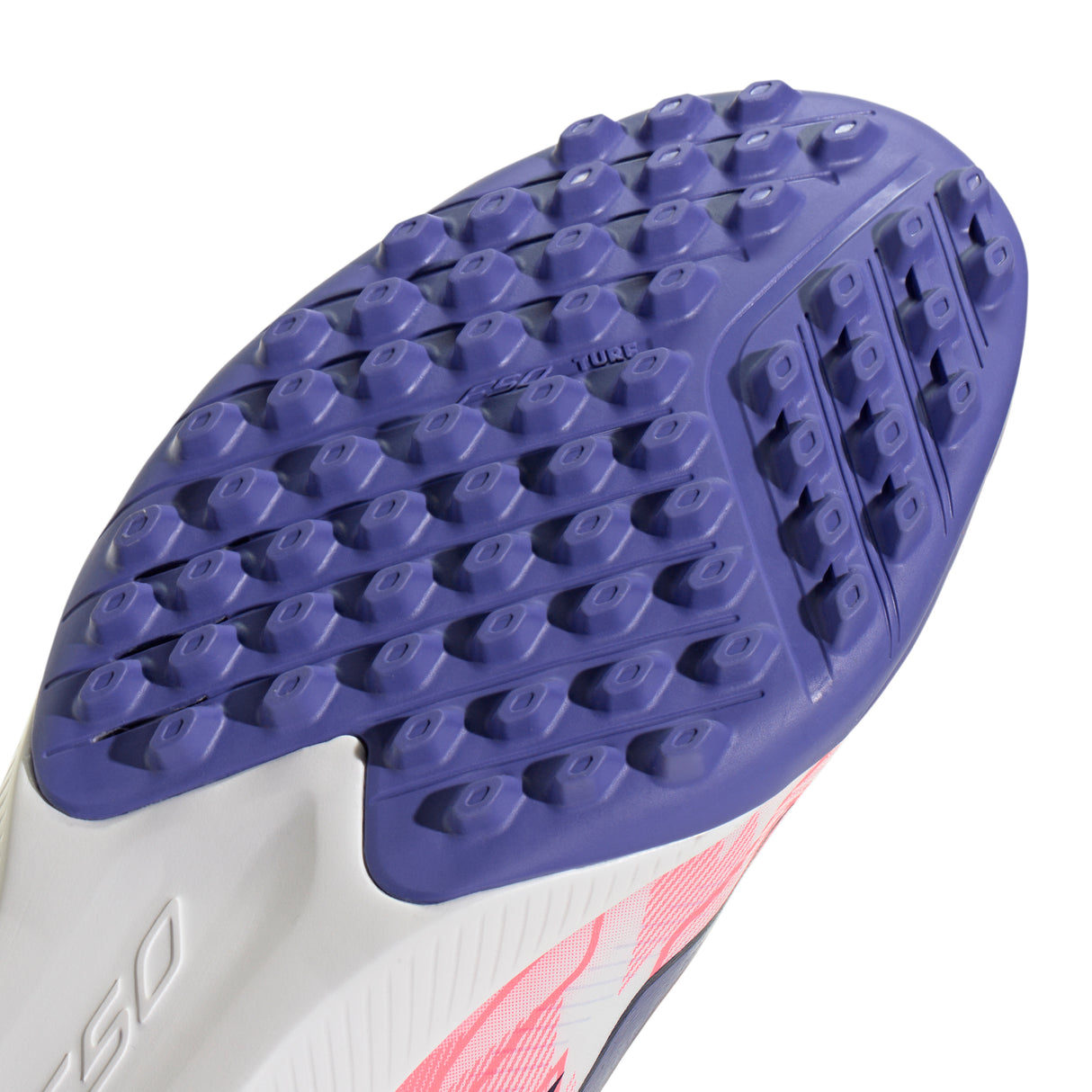 adidas F50 Hyperfast League Mid Turf Men's Soccer Cleats - White/Purple