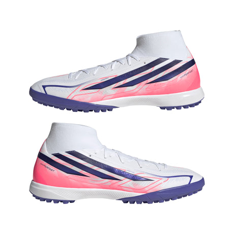 adidas F50 Hyperfast League Mid Turf Men's Soccer Cleats - White/Purple