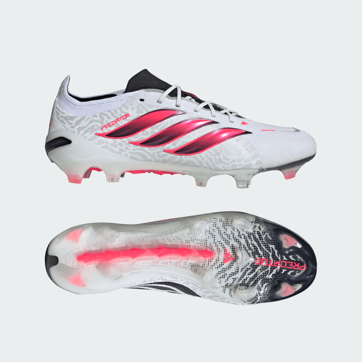 adidas Predator Elite Firm Ground Men's Soccer Cleats - White/Black