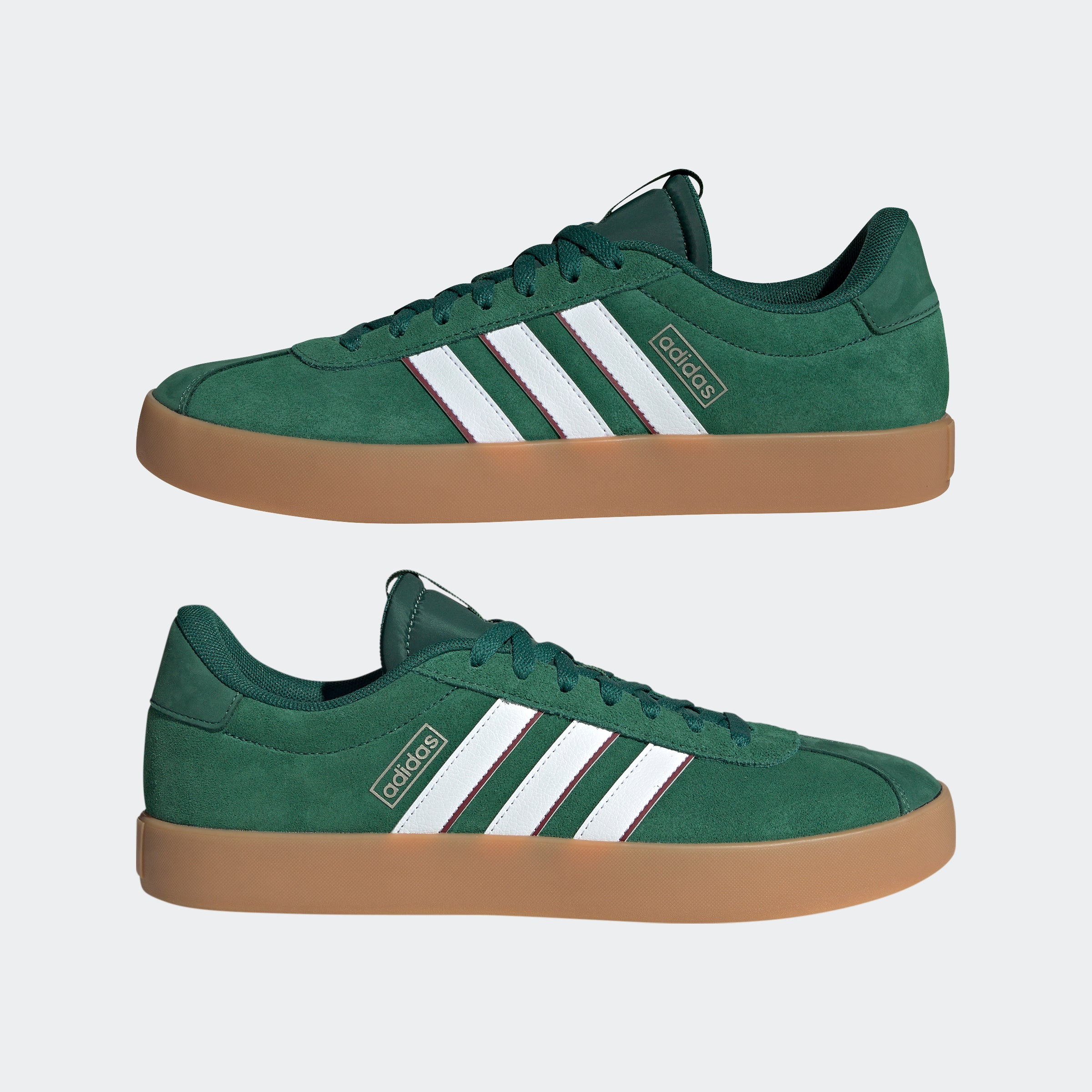 adidas VL Court 3.0 Shoes Dark Green/White/Collegiate Burgundy