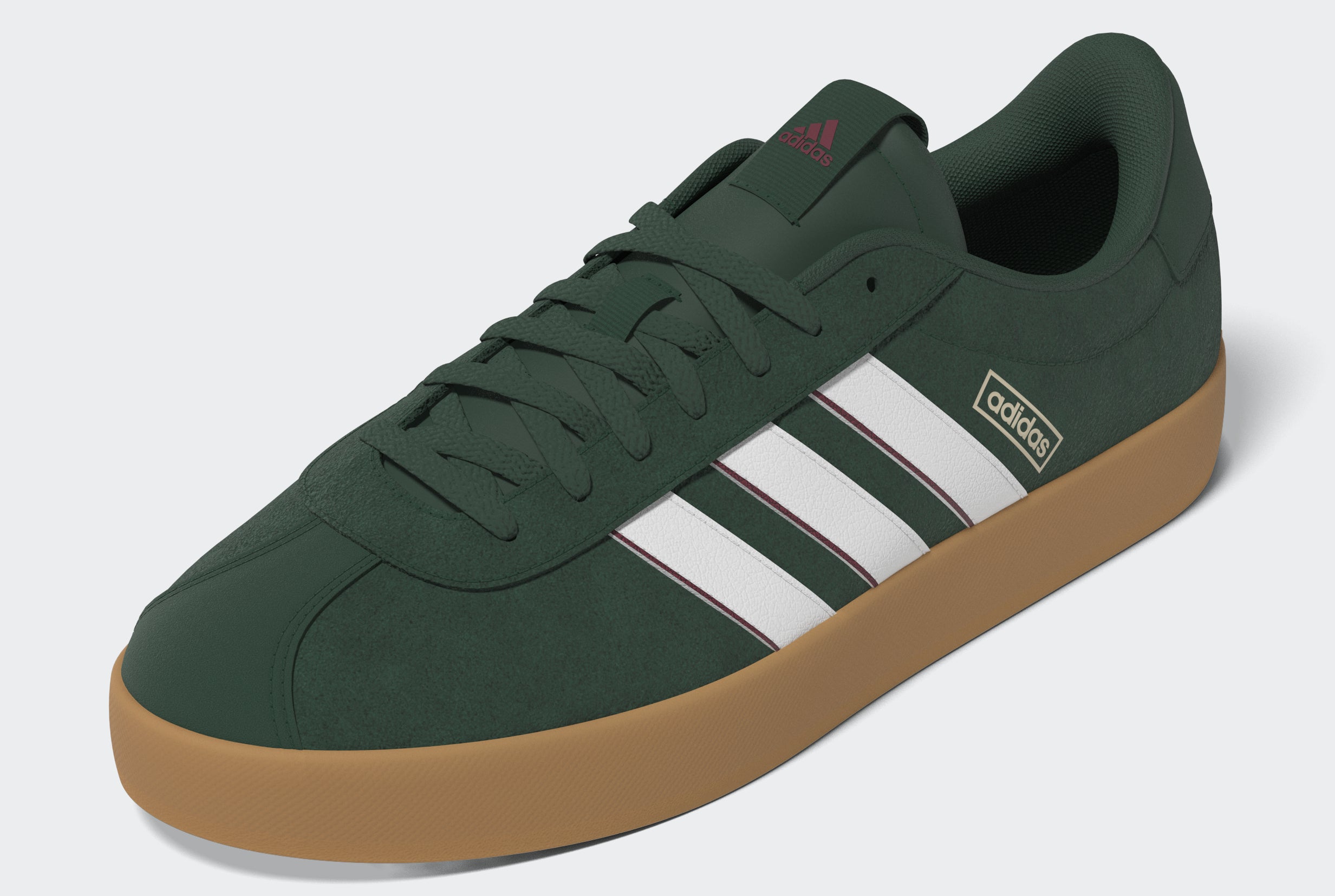 adidas VL Court 3.0 Shoes Dark Green/White/Collegiate Burgundy