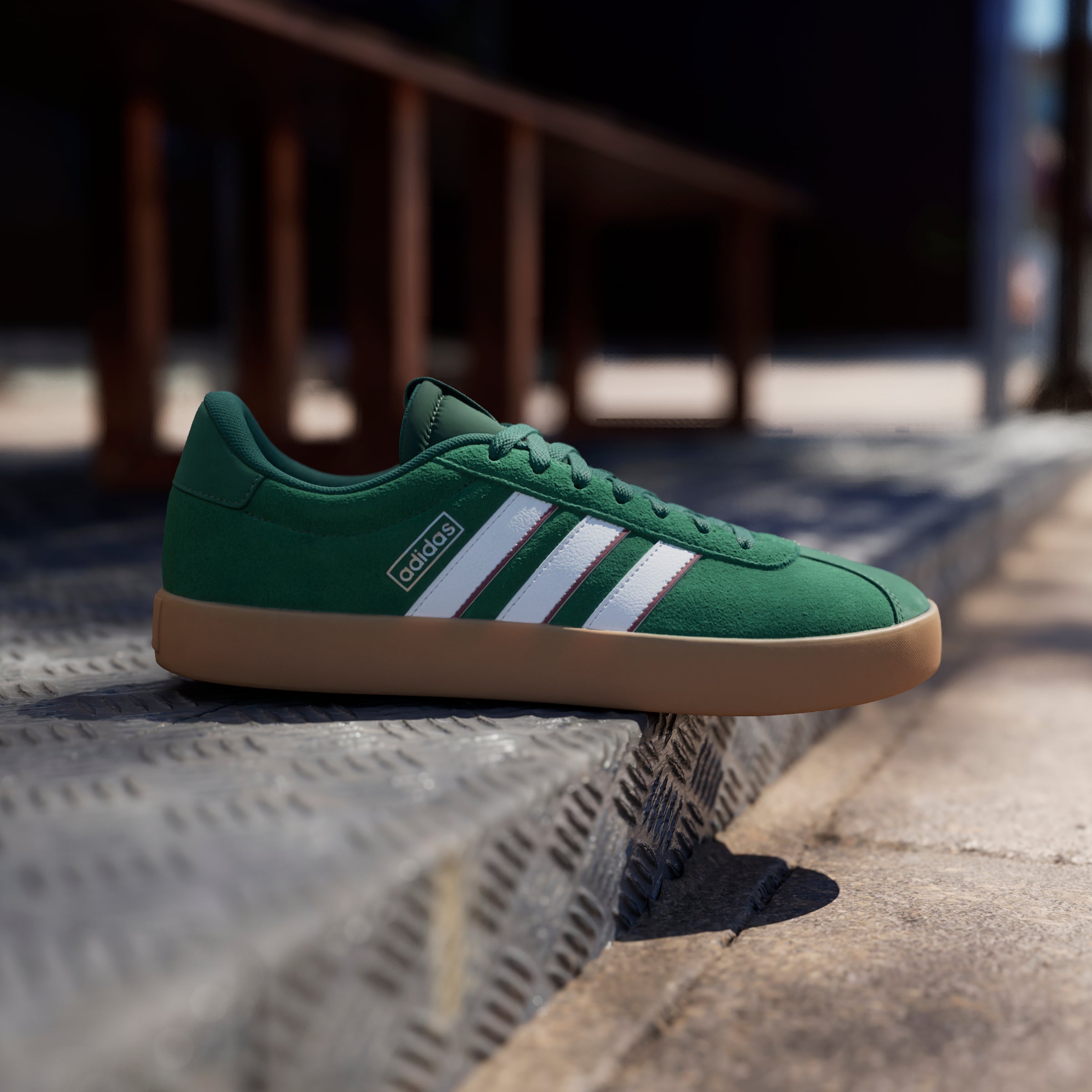 adidas VL Court 3.0 Shoes Dark Green/White/Collegiate Burgundy