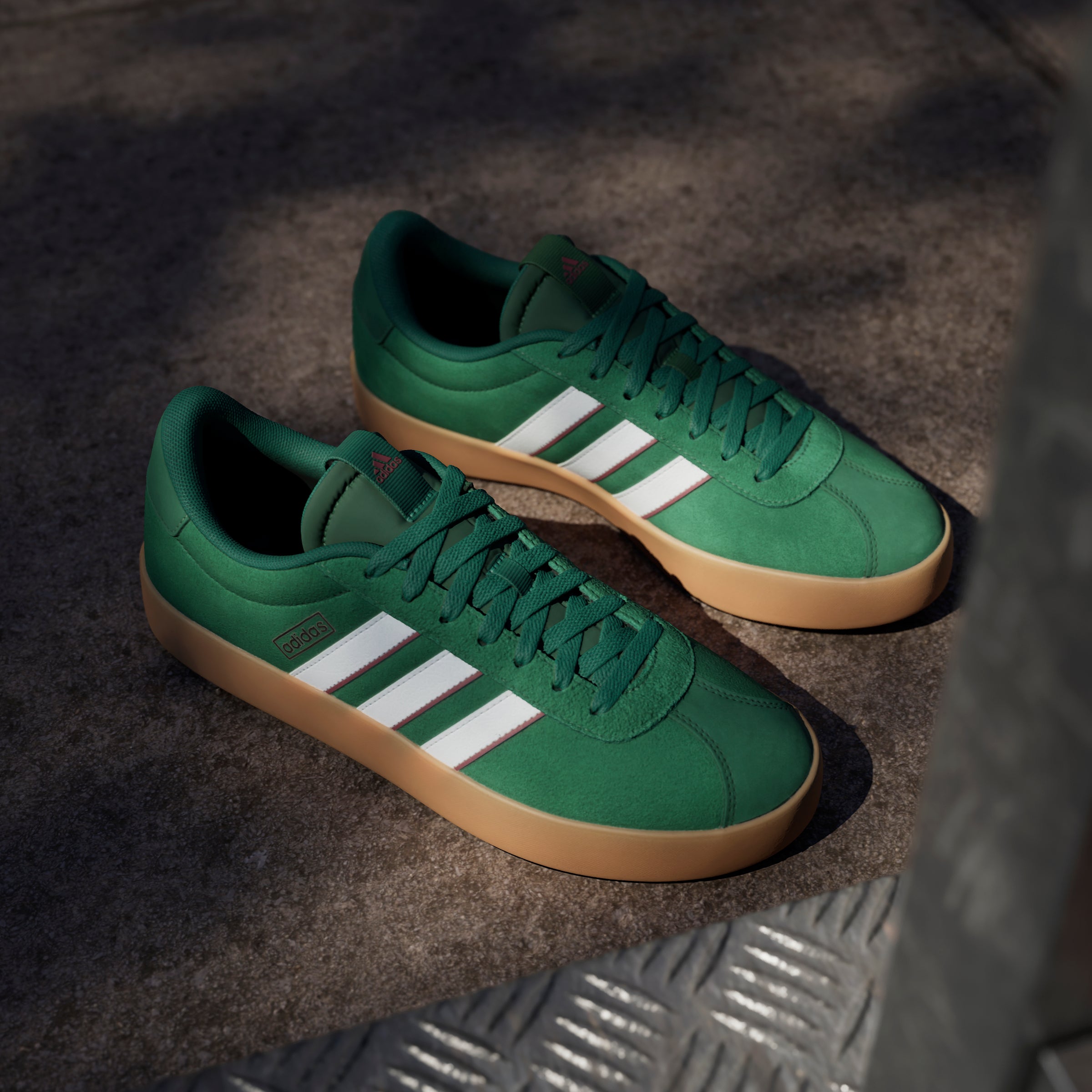 adidas VL Court 3.0 Shoes Dark Green/White/Collegiate Burgundy