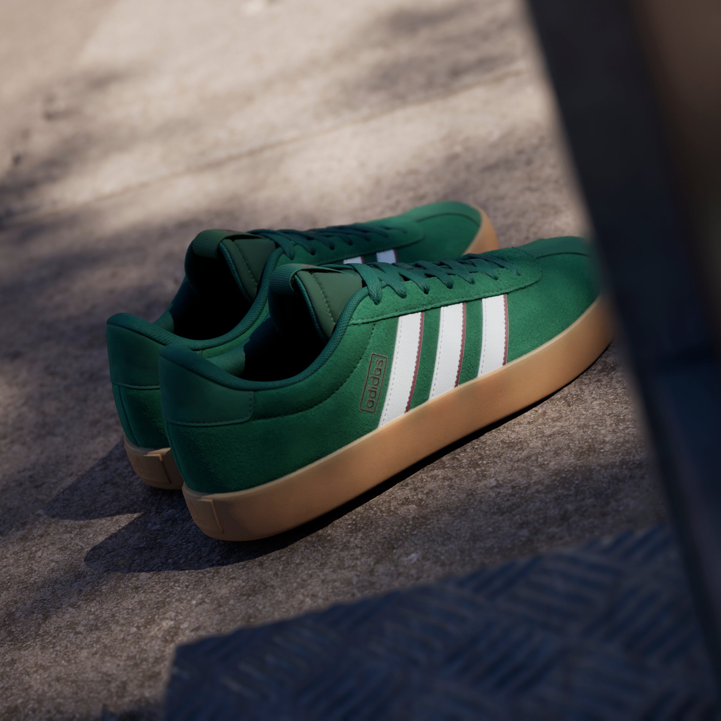 adidas VL Court 3.0 Shoes Dark Green/White/Collegiate Burgundy