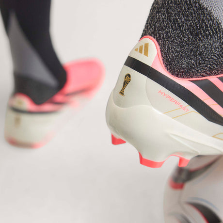 Botines de fútbol adidas F50 Hyperfast League sin cordones para terreno firme - Turquesa/Negro/Oro