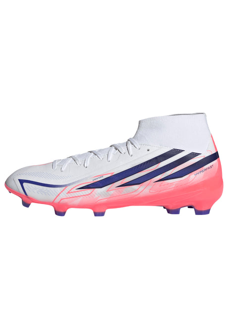 adidas F50 Hyperfast League Mid Firm Ground Men's Soccer Cleats - White/Purple