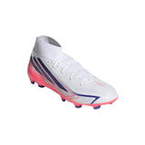 adidas F50 Hyperfast League Mid Firm Ground Men's Soccer Cleats - White/Purple