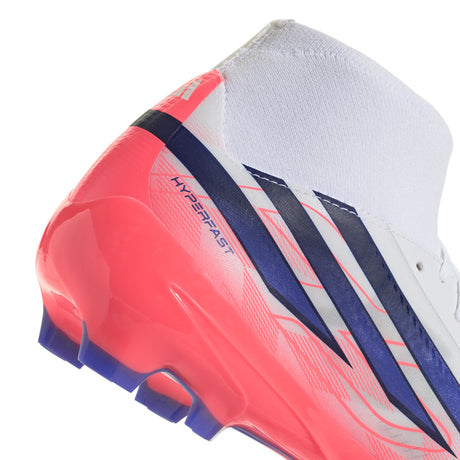 adidas F50 Hyperfast League Mid Firm Ground Men's Soccer Cleats - White/Purple