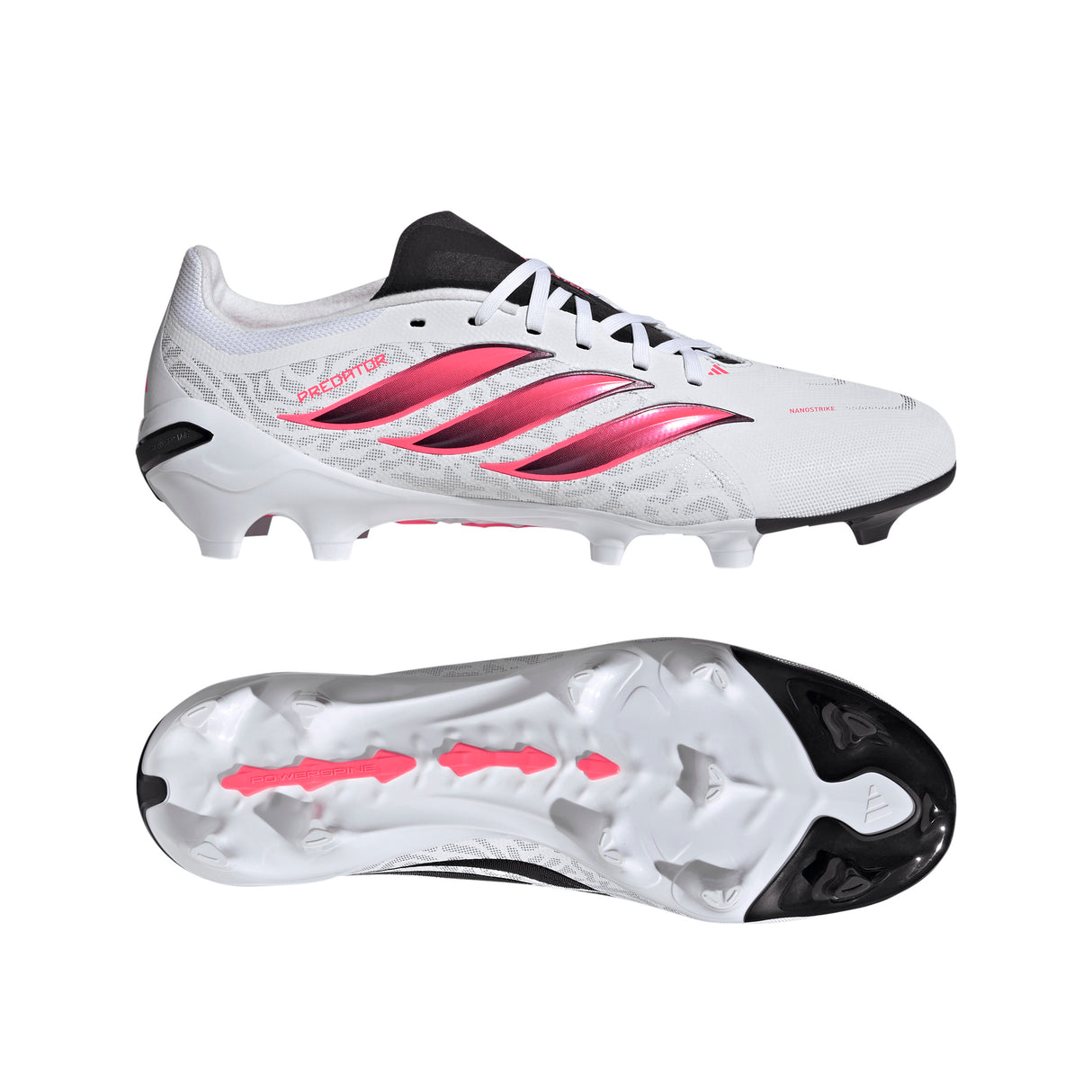 adidas Predator League  Firm Ground Men's Soccer Cleats - White/Black