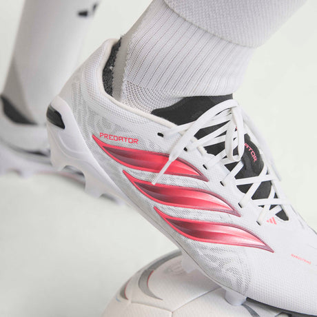 adidas Predator League  Firm Ground Men's Soccer Cleats - White/Black