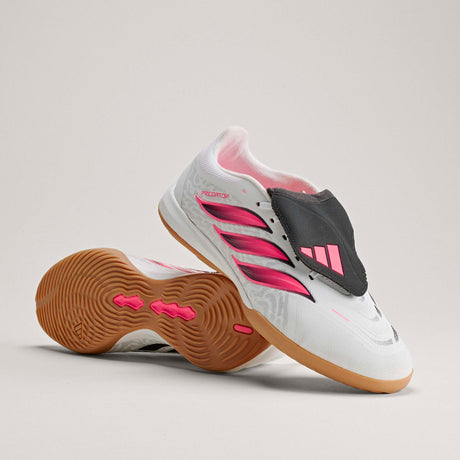 adidas Predator League Fold-Over Tongue Indoor Men's Soccer Shoes - White/Black