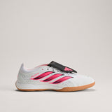 adidas Predator League Fold-Over Tongue Indoor Men's Soccer Shoes - White/Black
