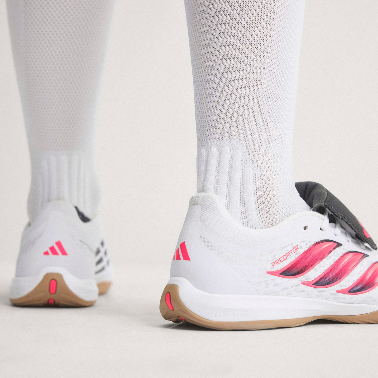 adidas Predator League Fold-Over Tongue Indoor Men's Soccer Shoes - White/Black