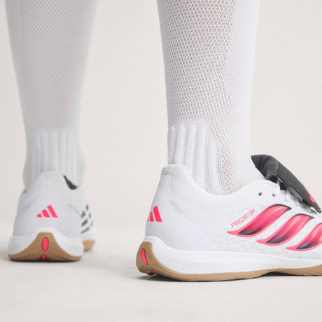 adidas Predator League Fold-Over Tongue Indoor Men's Soccer Shoes - White/Black