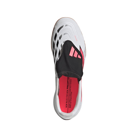 adidas Predator League Fold-Over Tongue Indoor Men's Soccer Shoes - White/Black