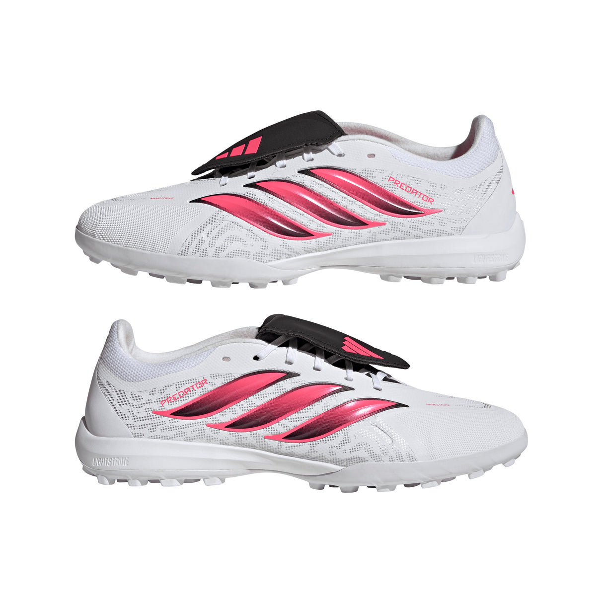 adidas Predator League Fold-Over Tongue Turf Men's Soccer Cleats - White/Black