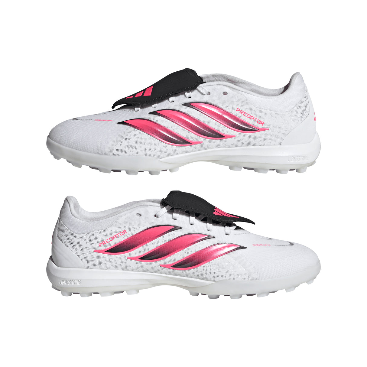 adidas Predator Pro Fold-Over Tongue Turf Men's Soccer Cleats - White/Black