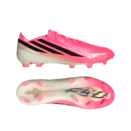 Botines de Fútbol adidas F50 Hyperfast Pro para Hombre Terreno Firme - Turquesa/Negro/Dorado