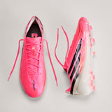 Botines de Fútbol adidas F50 Hyperfast Pro para Hombre Terreno Firme - Turquesa/Negro/Dorado