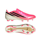Botines de fútbol para terreno firme adidas F50 Hyperfast League para hombre - Turquesa/Negro/Oro