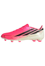 Botines de fútbol para terreno firme adidas F50 Hyperfast League para hombre - Turquesa/Negro/Oro