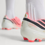 Botines de fútbol para terreno firme adidas F50 Hyperfast League para hombre - Turquesa/Negro/Oro