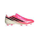 Botines de fútbol para terreno firme adidas F50 Hyperfast League para hombre - Turquesa/Negro/Oro