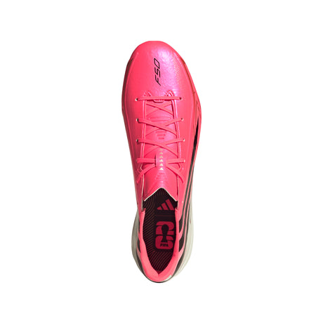 Botines de fútbol para terreno firme adidas F50 Hyperfast League para hombre - Turquesa/Negro/Oro