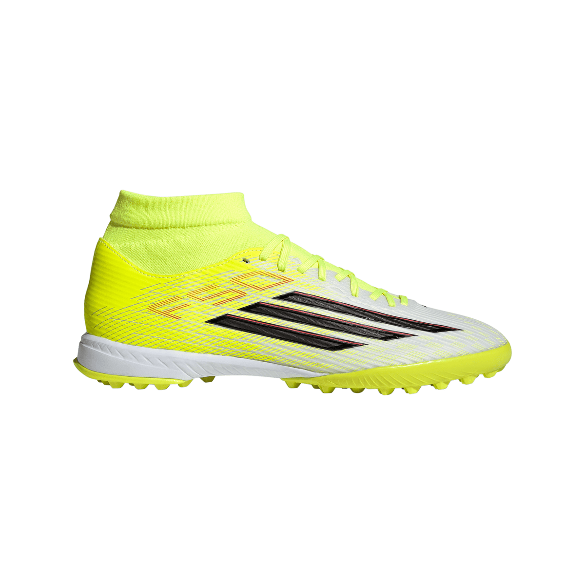 adidas F50 League Mid Cut TF Turf Men's Soccer Cleats - Yellow/Black/Red