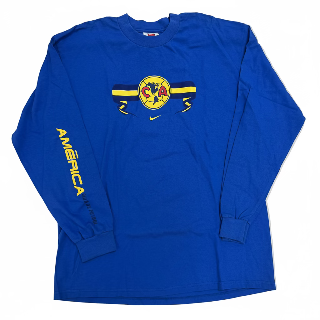 Camiseta de algodón de manga larga Nike Cub America - Azul royal