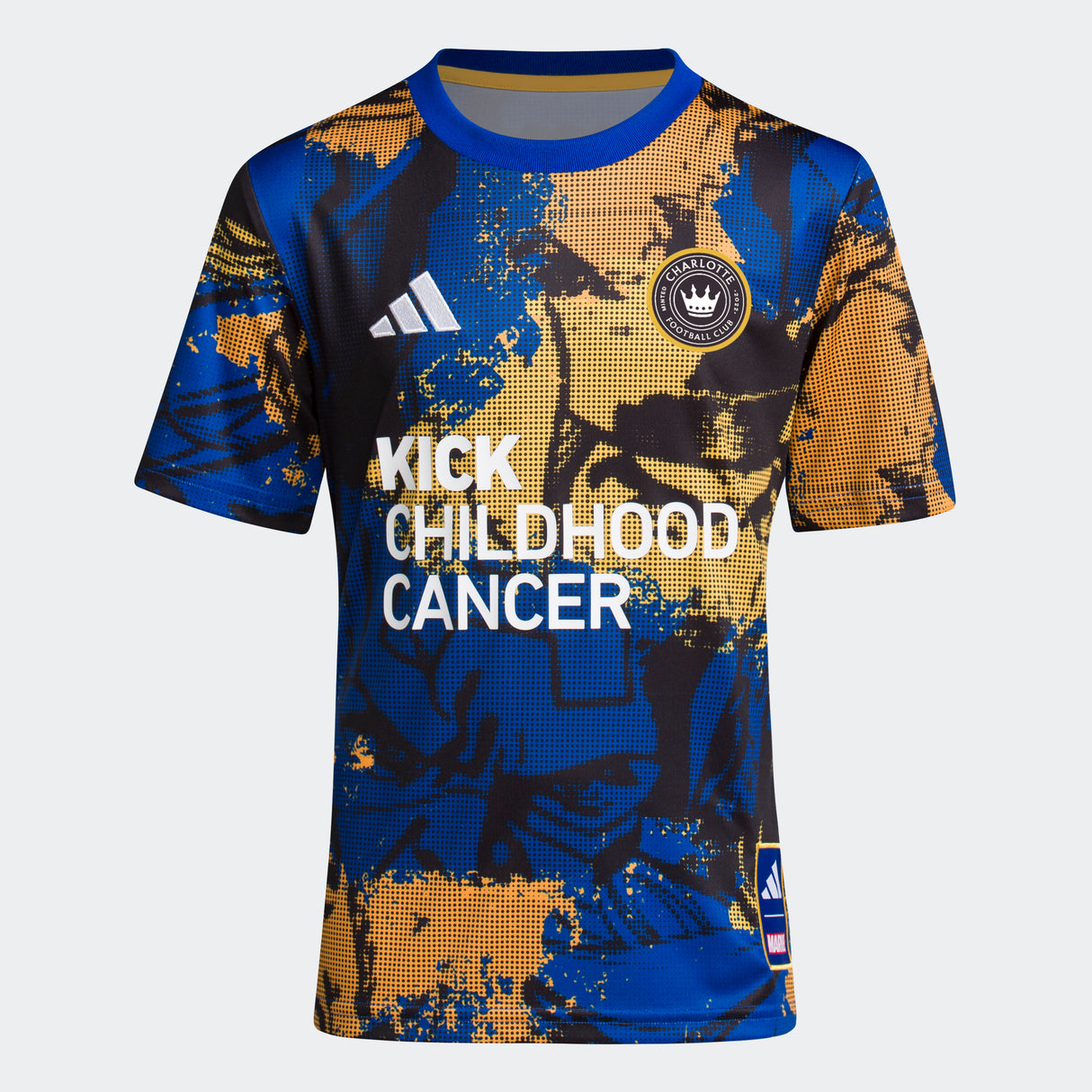 adidas MLS Kick Childhood Cancer Presentation Youth Jersey - Blue/Yellow