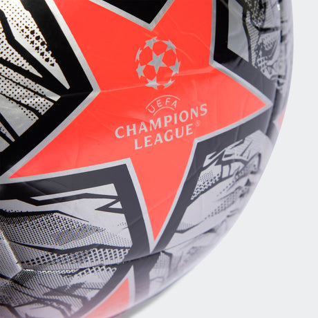 adidas UEFA Champions League Club Soccer Ball - Silver/Solar Red/Black