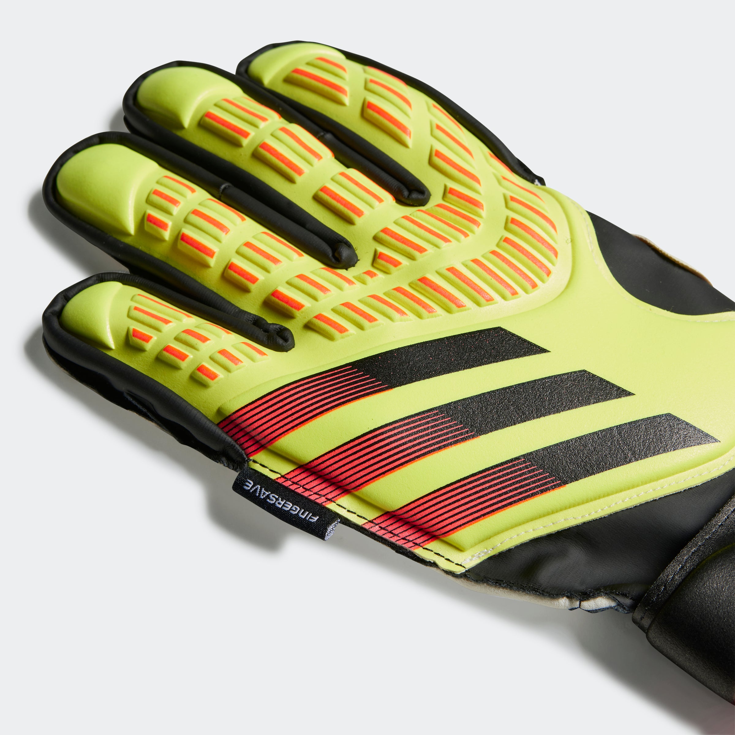adidas Kid's Predator Match Fingersave Goalkeeper Gloves Solar Yellow/Black/Solar Red