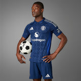 adidas Manchester United Away Authentic Men´s Soccer Jersey 24/25 - Night Indigo/White