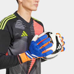 adidas Predator Pro Fingersave Goalkeeper Gloves Lucid Blue/Red/White
