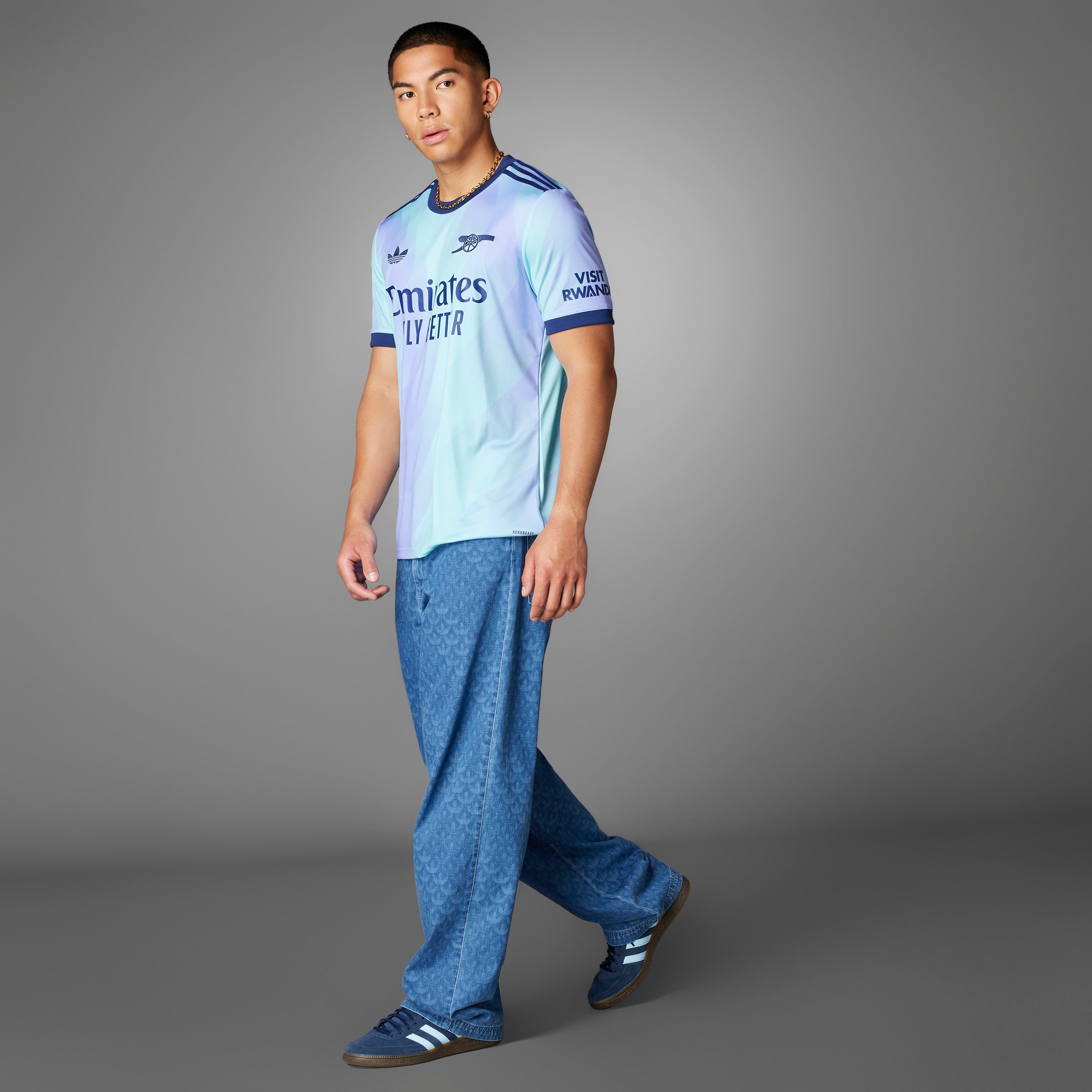 adidas Men's Arsenal Third Jersey 24/25 Aqua/Purple