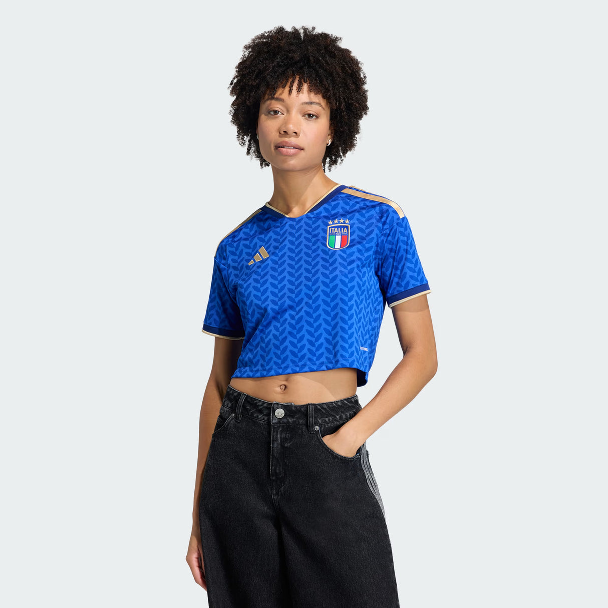 adidas Italy Home Cropped Women´s Soccer Jersey 2026 - Blue