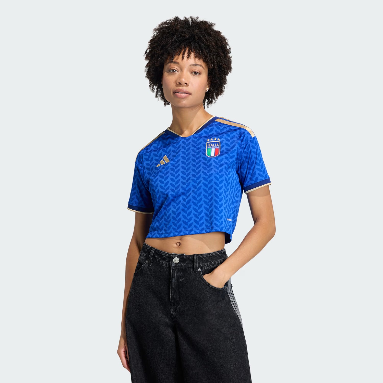 adidas Italy Home Cropped Women´s Soccer Jersey 2026 - Blue