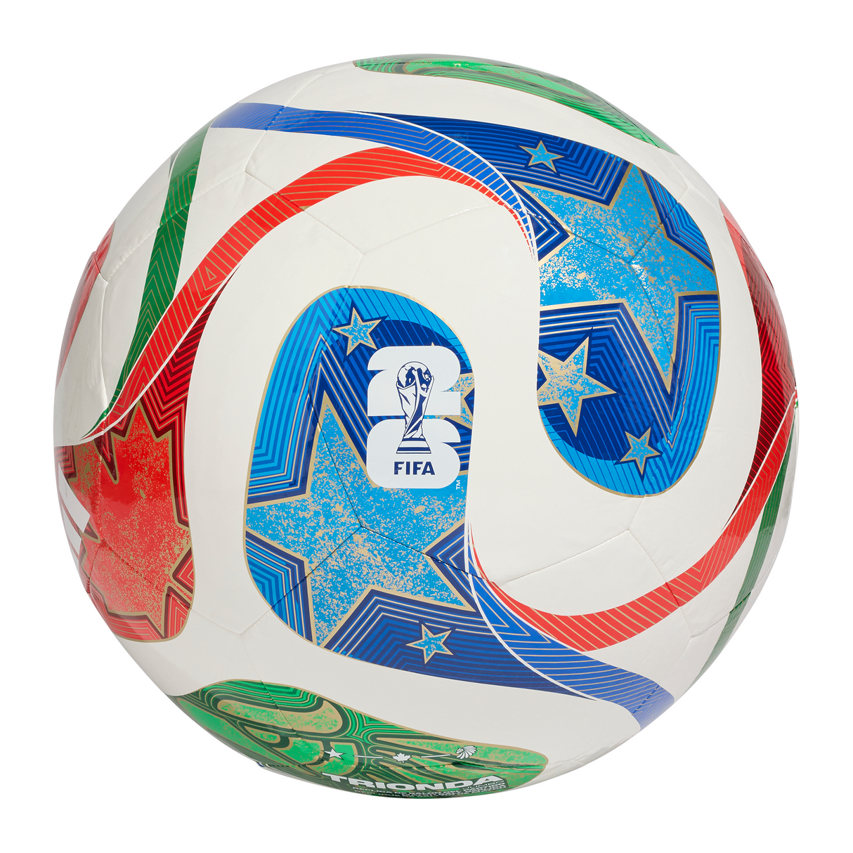 adidas World Cup 26 Trionda Jumbo Soccer Ball - White/Blue/Red