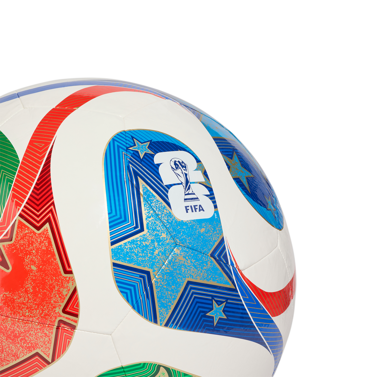 adidas World Cup 26 Trionda Jumbo Soccer Ball - White/Blue/Red