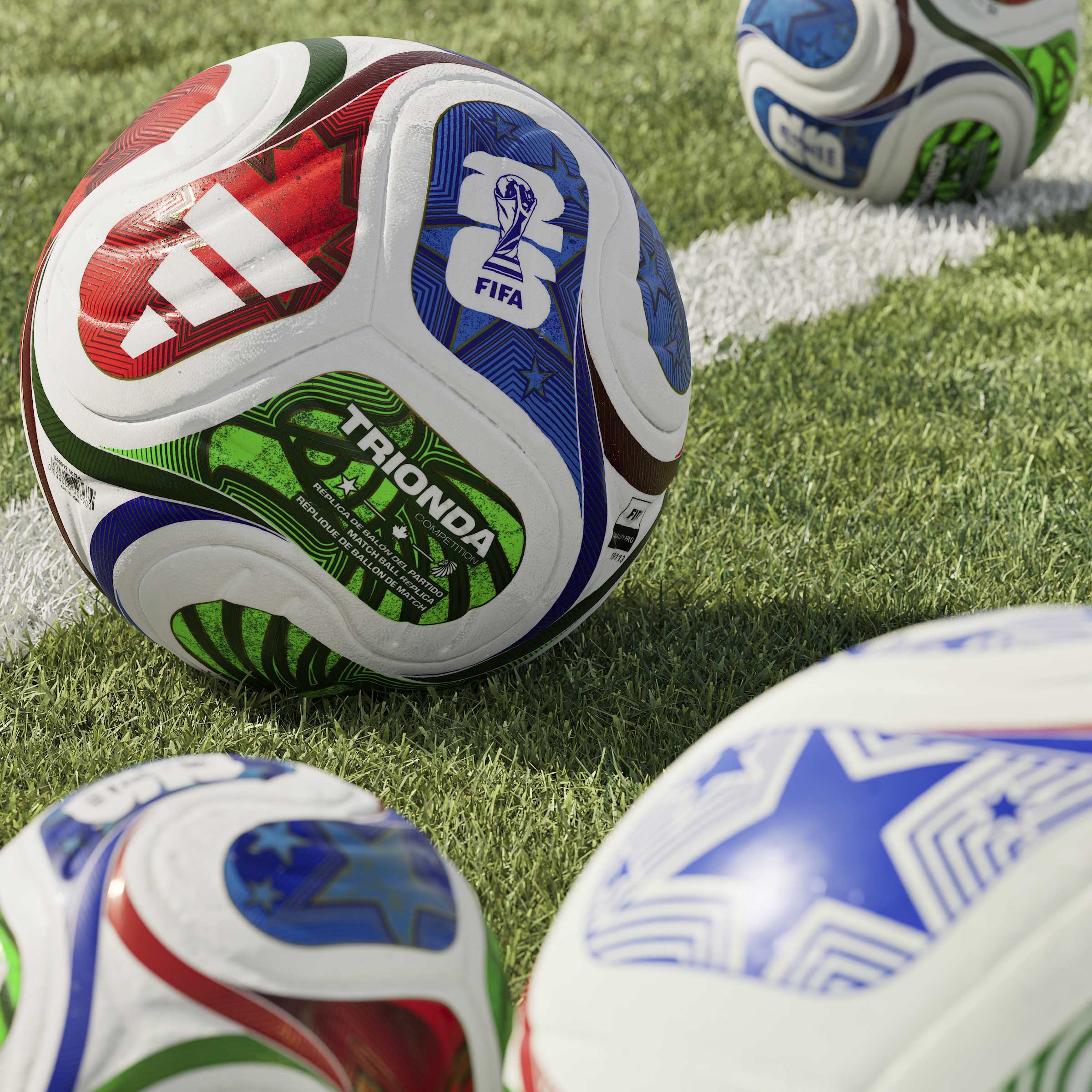 adidas FIFA World Cup 26™ Trionda Competition Soccer Ball - White/Blue/Red